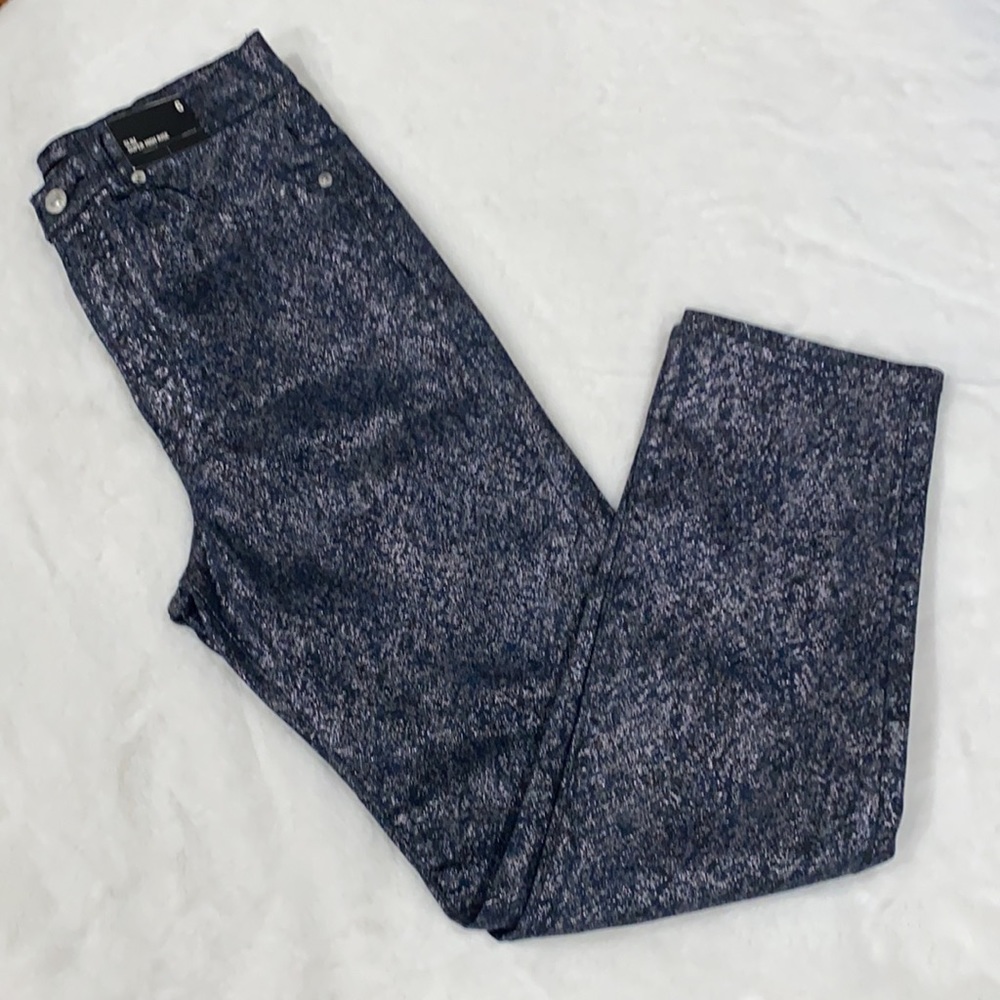 EXPRESS Slim Super Hight Rise Jeans Metallic Size 6 - Picture 3 of 8